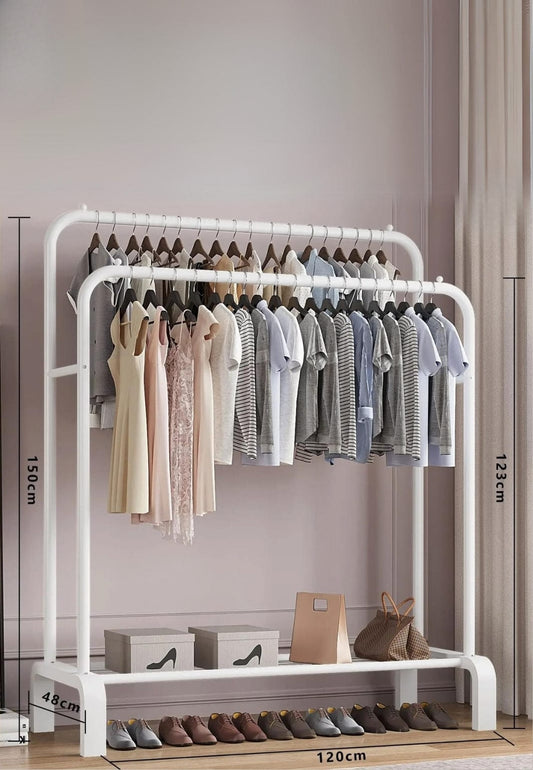 Meuble porte manteau chaussure Grand Dressing Fixe Blanc