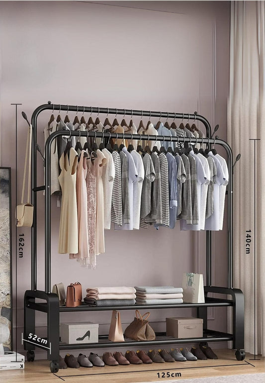Meuble porte manteau chaussure Grand Dressing sur Haute Roulette Noir