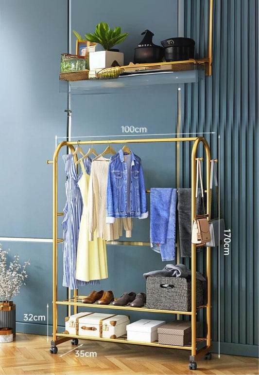 Meuble porte manteau chaussure Luxe Doré Moyen