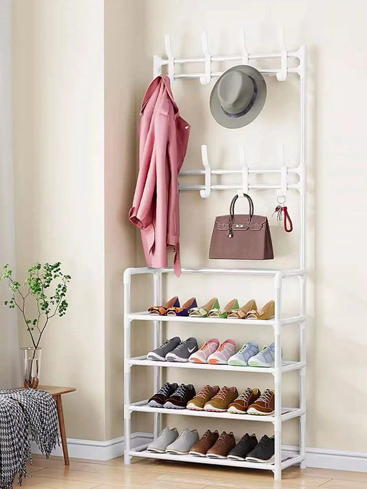Meuble porte manteau chaussure Squelette Blanc